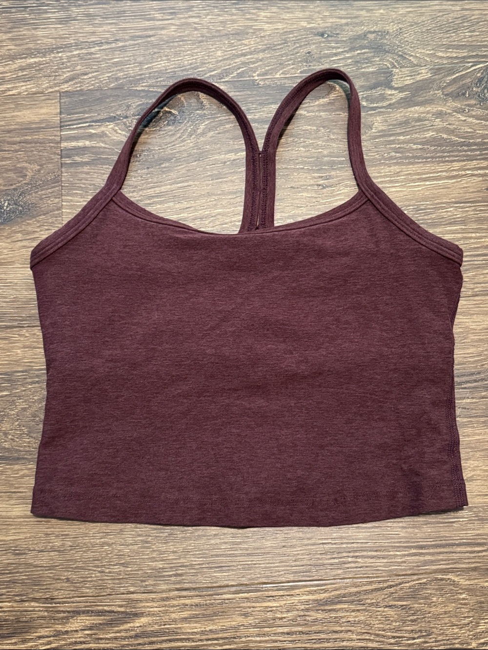 Beyond Yoga Maroon Cropped Racerback Tank